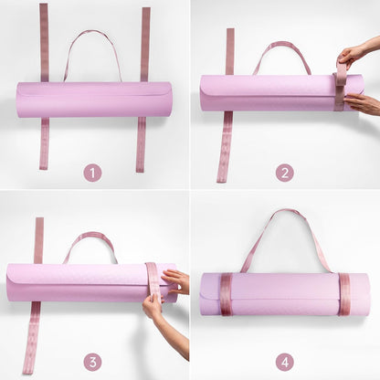 Yoga Mat Strap with Hook and Loop Closure - Mat Not Included
