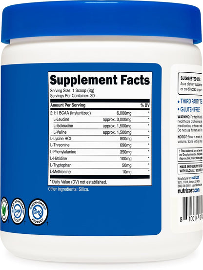 EAA Powder 30 Servings (Unflavored) - Essential Amino Acids - Non-Gmo, Gluten Free, Vegetarian Friendly (Pack of 3)