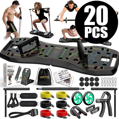 LALAHIGH Portable Home Gym System: Push-Up Board, Strengthen Abs, Create Broad Shoulders, Build Strength, Ideal for Men'S Fitness Needs