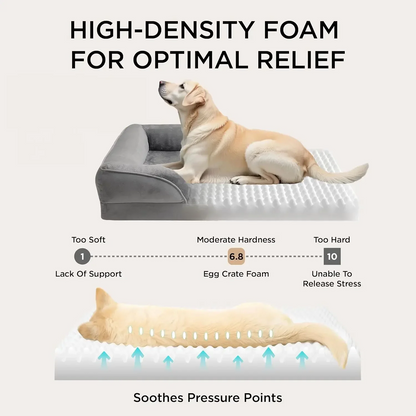 Extra Large Orthopedic Dog Sofa Bed | Washable & Foam