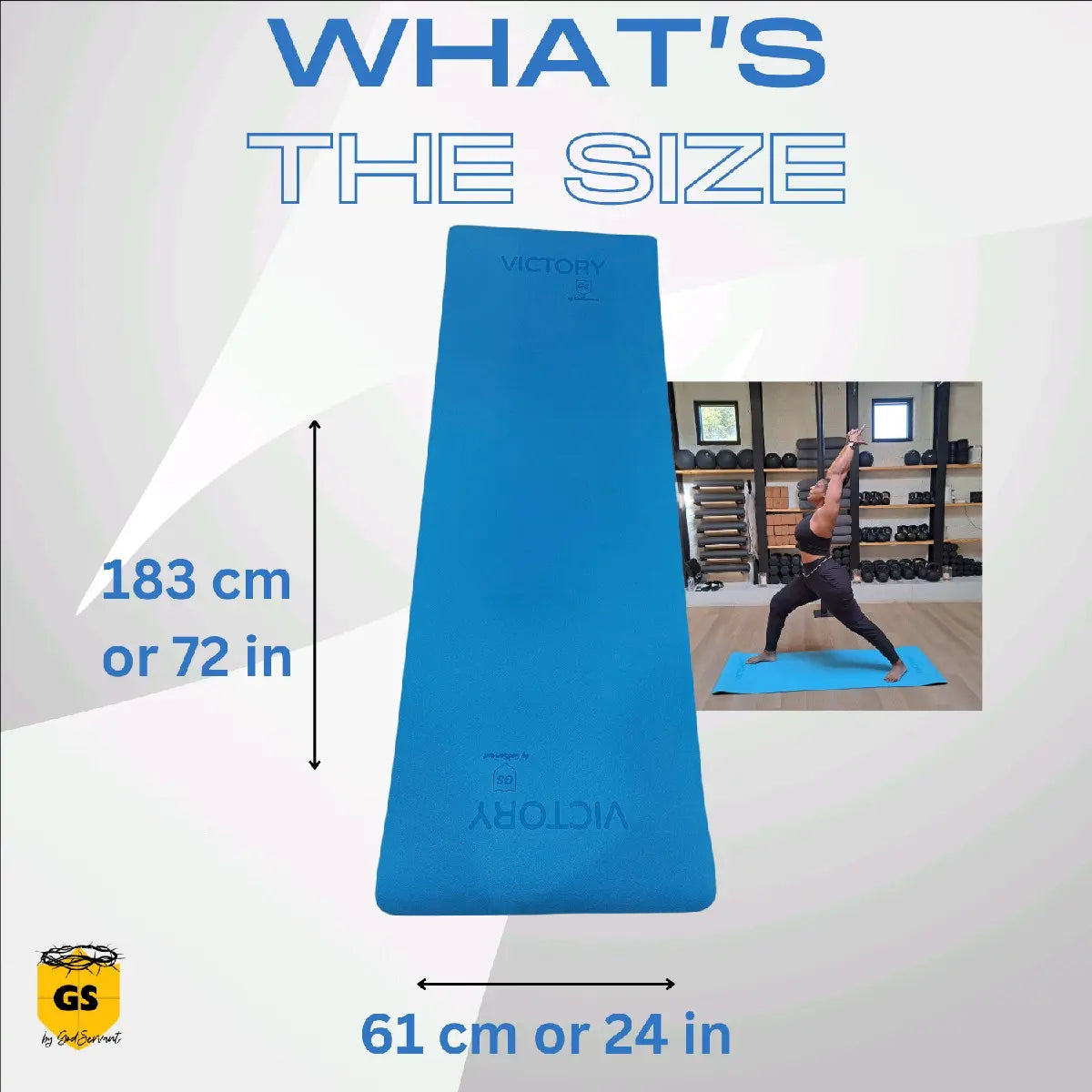 Godservant Inspirational Victory Yoga Mat for Fitness and Meditations- Perfect for a Relaxing Yoga Experience