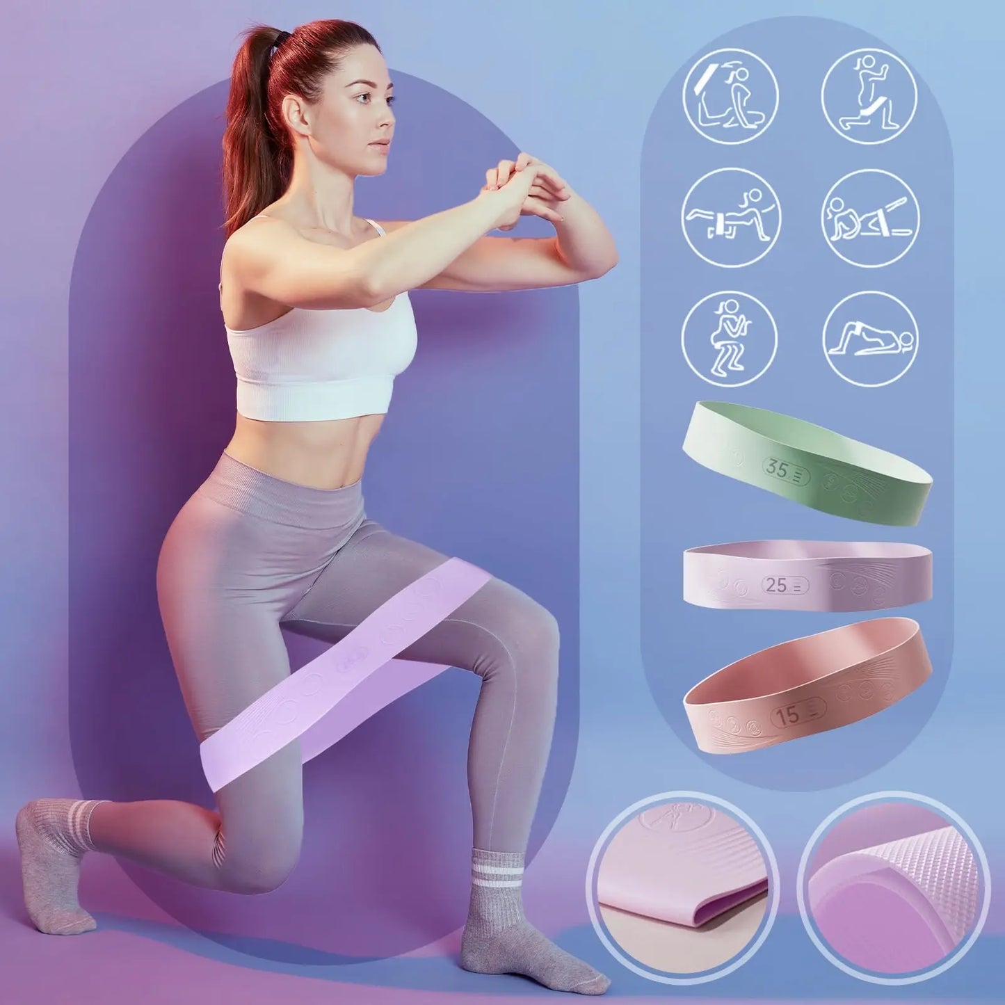 14-Inch Pilates Ring Set - Home Pilates Equipment, Yoga Equipment with Dual Padded Handles, Exercise Ball, Durable Elastic Bands (15,25,35 Lbs) for Functional Training Workout & Body Toning