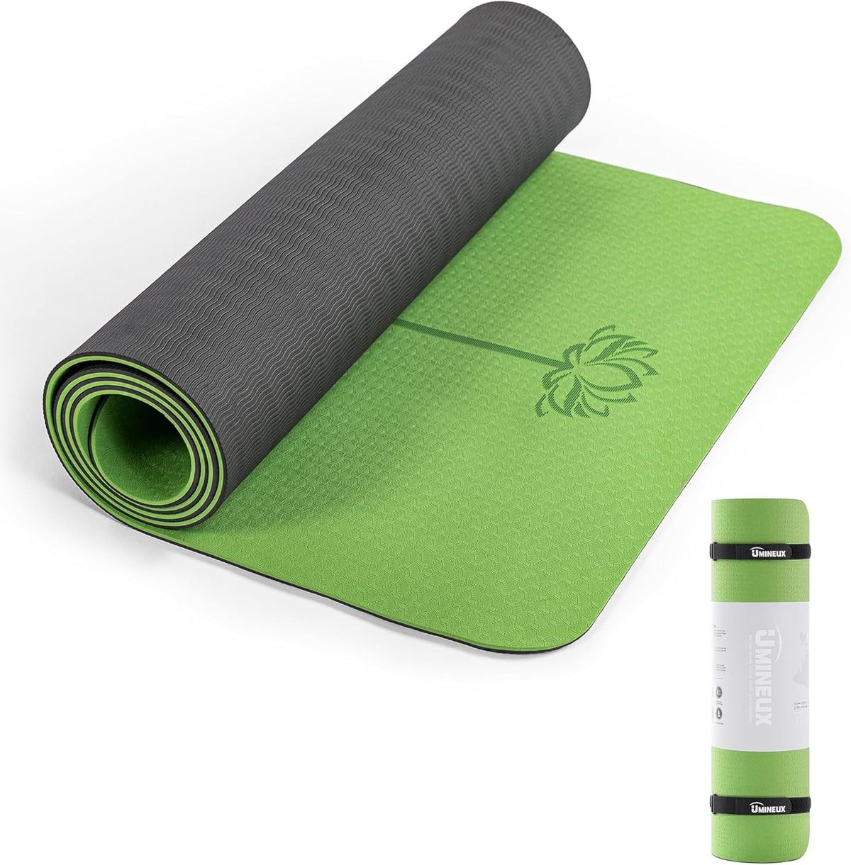 Yoga Mat Extra Thick 1/3'' & 2/5" Non Slip Yoga Mats for Women Eco Friendly TPE Fitness Exercise Mat with Carrying Sling & Storage Bag