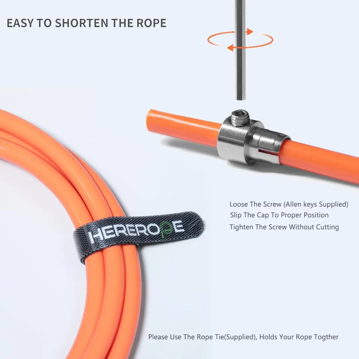 Hererope Weighted Jump Rope for Fitness Durable 8MM Cable 1/2Lb Heavy Jump Rope, Ergonomic Grip, Ball Bearing, Adjustable Jump Rope Weighted for Men Women, Crossfit, Muay Thai, MMA, High-Intensity Training