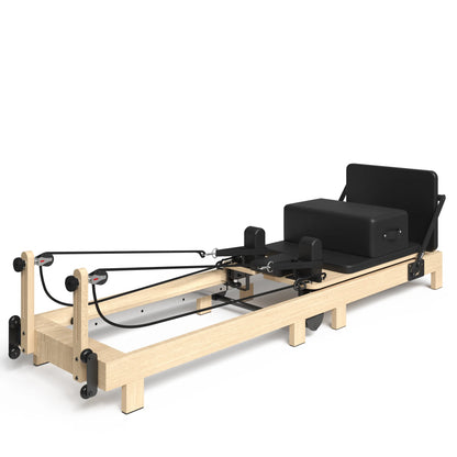 PAETA Pilates Reformer, Foldable Reformer Pilates Machine for Home Use, with Dual Resistance- Springs and Cords, Pilates Equipment for Home Workouts with Jump Board, up to 400 LBS Adjustable Elastic Band