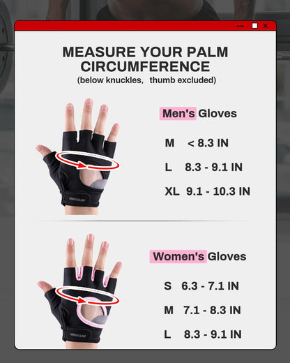 Gym Gloves for Men and Women, Workout Gloves with Enhanced Grip