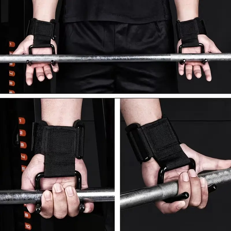 2Pcs Fitness Training Hooks, Anti-Slip Wrist Support Hooks, Pull-Up Assistance, Strength Training, Thickened Wrist Guards, Gym Equipment, Wrist Cuffs Gym, Workout Accessories
