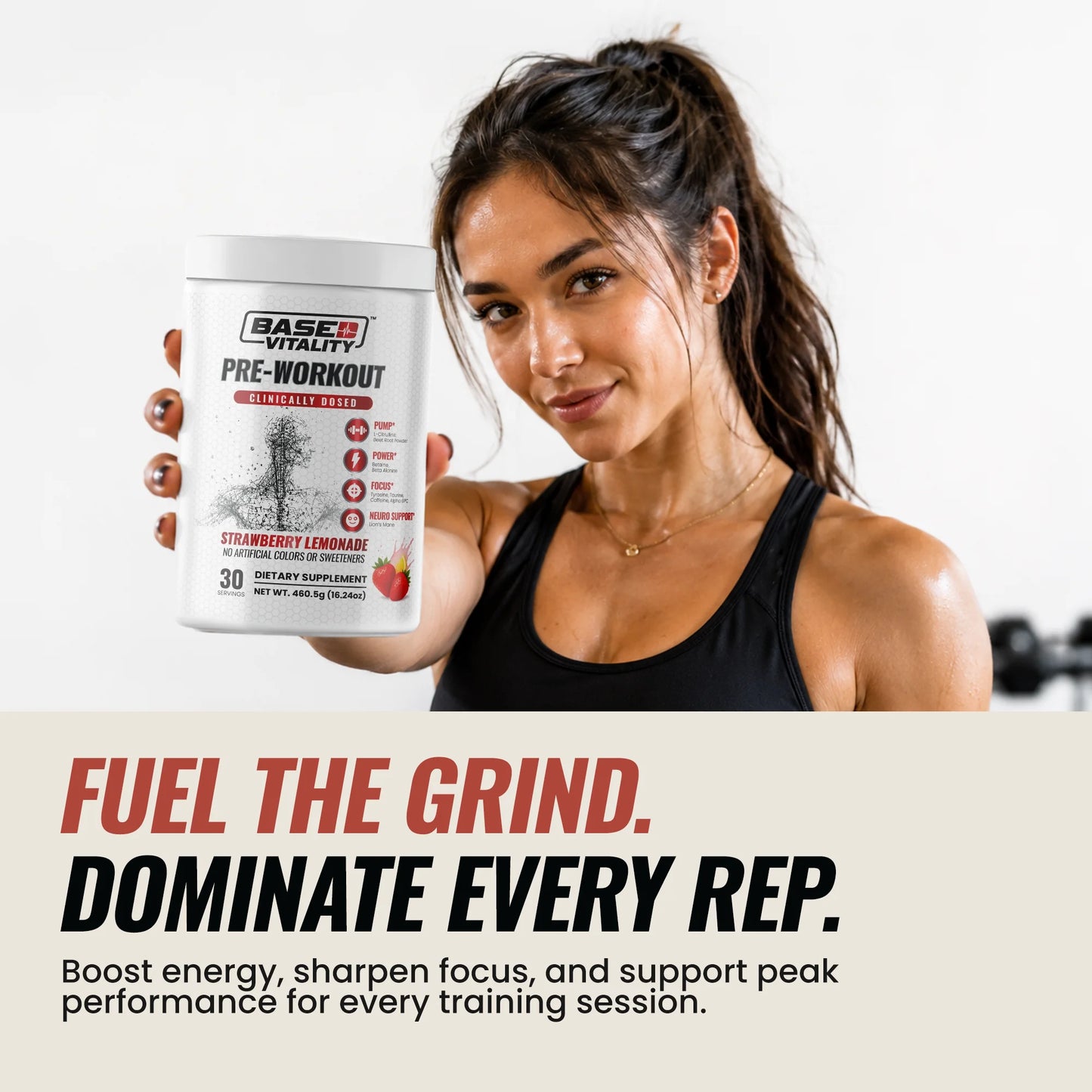 Based Vitality Pre-Workout Strawberry Lemonade