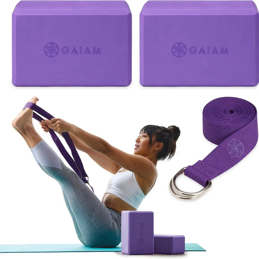 Gaiam Yoga Block - Supportive Latex-Free Eva Foam - Soft Non-Slip Surface with Beveled Edges for Yoga, Pilates, Meditation
