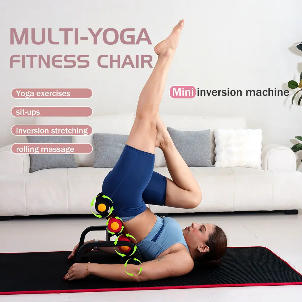 Magic BB Mini Inversion Table,Back Trainers,Glutes Trainer Machine, Waist & Back Exercise Machine for Lower Back, Strength Training Inversion Machine for Relaxation Foam Rollers