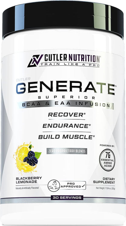 Generate Sour Rainbow Candy BCAA EAA Powder, 30 Servings | 12.95 Oz | 5G Bcaas and 2G Eaas per Serving for Post-Workout Recovery, Hydration, Lean Muscle Support and Protein Synthesis