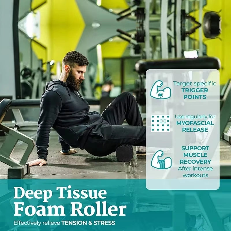 33Cm Fitness Foam Roller Yoga Massage Roller EPP High Density Body Massager Muscle Therapy Pilates Exercises Gym Home