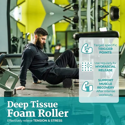 33Cm Fitness Foam Roller Yoga Massage Roller EPP High Density Body Massager Muscle Therapy Pilates Exercises Gym Home