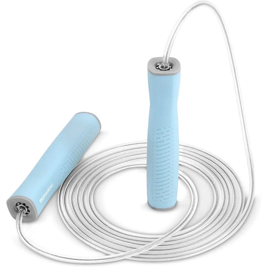 Jump Rope 3 Styles | 1-LB Weighted Jump Rope for Adults Women. || Speed Jump Rope with Ball Bearings for Fitness. ||| Lightweight Skipping Ropes (2 Pack) for and Adult Beginners.