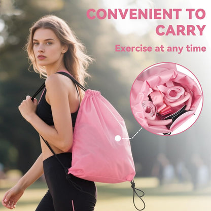 Pilates Ring Circle Set for Women, 17 Pcs Yoga Equipment Sets, with 14'' Yoga Ring, Massage Ball, Resistance Bands, Hip Thrust Belt, Hair Band, anti Slip Socks for Legs Arms and Thighs