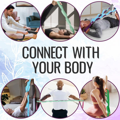 Stretching Strap with 10 Loops for Physical Therapy & Rehab
