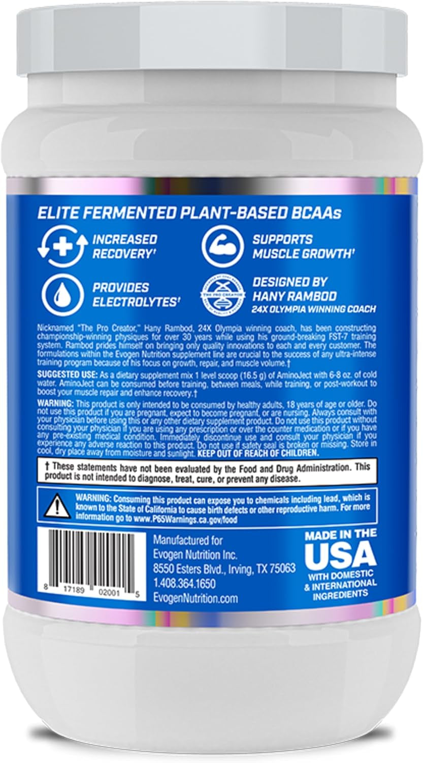 Aminoject Recovery Formula | Watermelon | 30 Servings | 6G Fermented Plant-Based Bcaas, 5G Glutamine, Electrolytes, Betaine and L-Citrulline for Hydration and Endurance