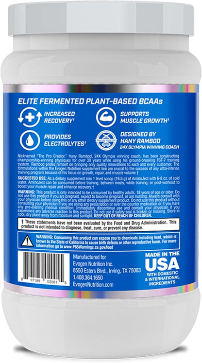 Aminoject Recovery Formula | Watermelon | 30 Servings | 6G Fermented Plant-Based Bcaas, 5G Glutamine, Electrolytes, Betaine and L-Citrulline for Hydration and Endurance