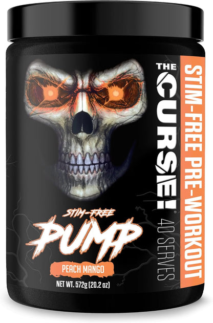 the Curse! Stim-Free Pre Workout Powder, Sour Candy, 40 Servings | Caffeine Free Pump, Non Stim Pre Workout, with L-Citrulline & Beta-Alanine for Nitric Oxide Support and Performance.