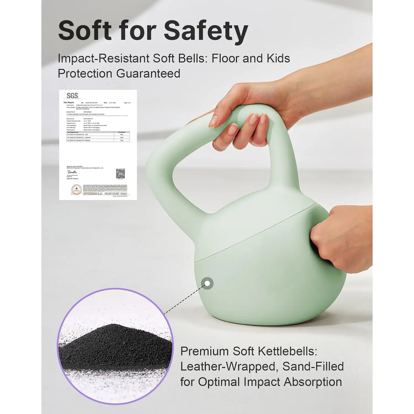 Soft Kettlebell,Kettlebell Anti-Slip Grip Weight for Home Workouts, Kettlebells Set Strength and Safety Guaranteed