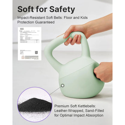 Soft Kettlebell,Kettlebell Anti-Slip Grip Weight for Home Workouts, Kettlebells Set Strength and Safety Guaranteed