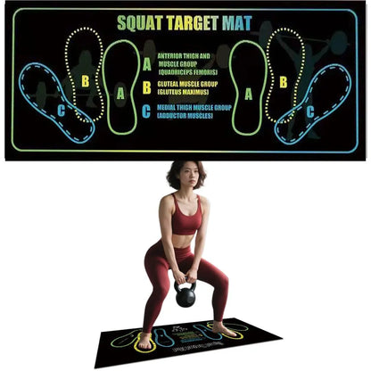 Exercise Mat Perfect for Squats, Leg and Ab Workouts, Squat Guide Mat, Squat Step Position, Squat Mat Knee Mat Lightweight and Portable for Men and Women Summervibes