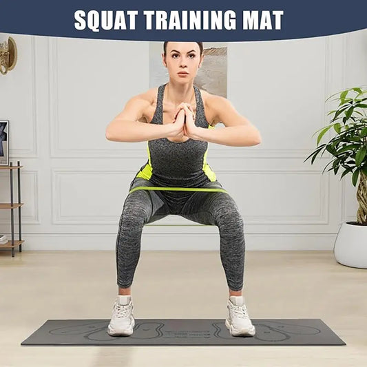 Unisex Anti-Slip Textured Grip Yoga Mat - Wear-Resist, Firm Hold, Durable Knee Support Pad, Impact-Absorbing, Noise-Reducing Functional Mat for Yoga, Squats, Gym Fitness, Impact Absorb
