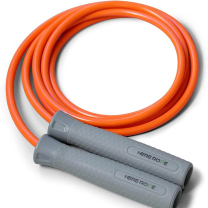 Hererope Weighted Jump Rope for Fitness Durable 8MM Cable 1/2Lb Heavy Jump Rope, Ergonomic Grip, Ball Bearing, Adjustable Jump Rope Weighted for Men Women, Crossfit, Muay Thai, MMA, High-Intensity Training