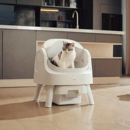 Petpivot Autoscooper 11 Open-Top Self-Cleaning Cat Litter Box，Odor-Free Waste Disposal Includes Trash Bags Summervibes Petlovers
