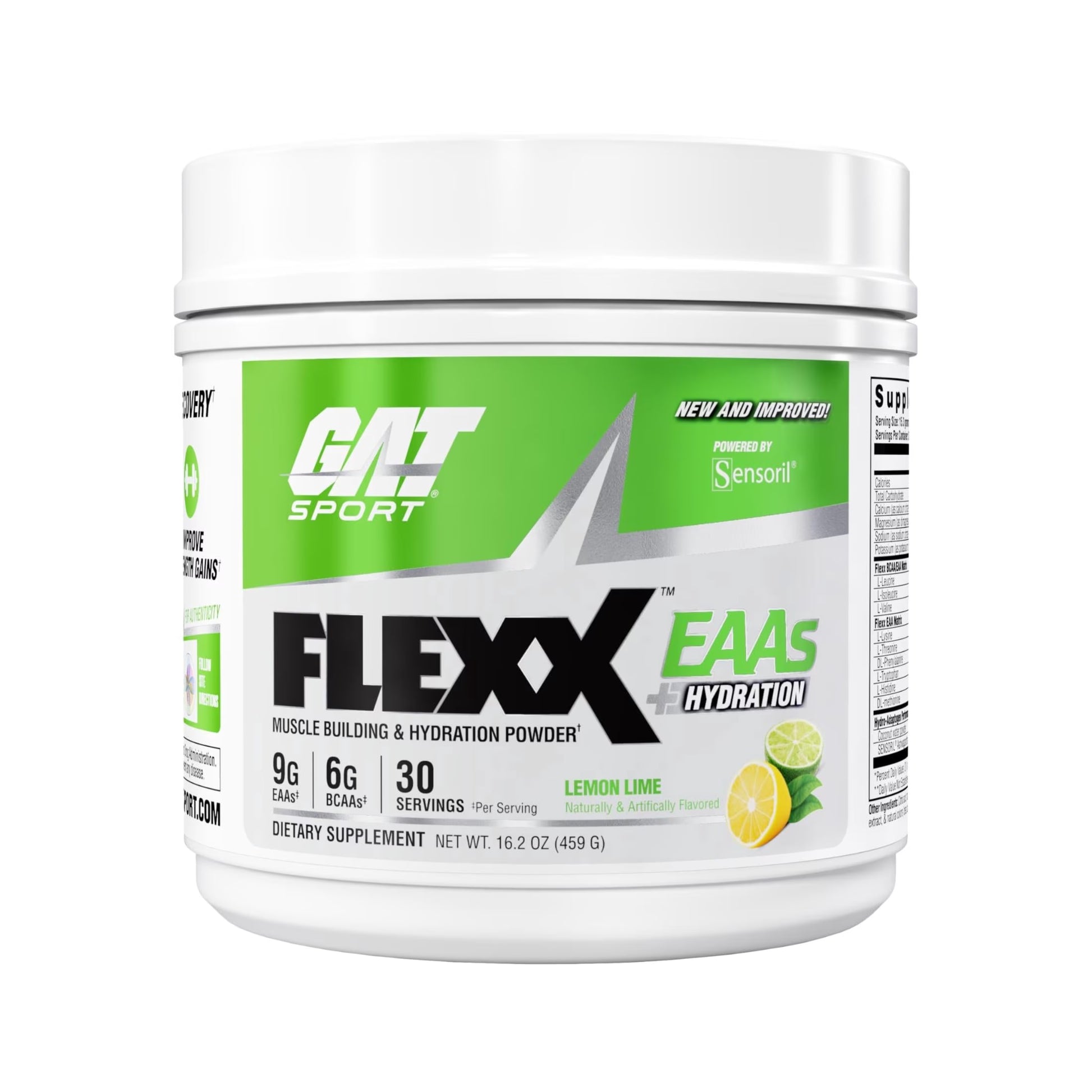 FLEXX Eaas + Hydration, Lemon Lime, 16.2 Oz (30 Servings)