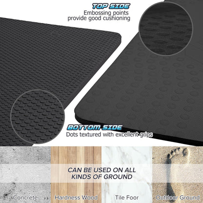 JELS Extra Thick Yoga Mat, 2/5 Inch, Ergonomic 3D Non Slip Design, SGS Certified TPE Material, Yoga Mat for Men Women with Carrying Strap,Exercises Mat for Yoga, Pilates and Floor Workout(72"X26")…