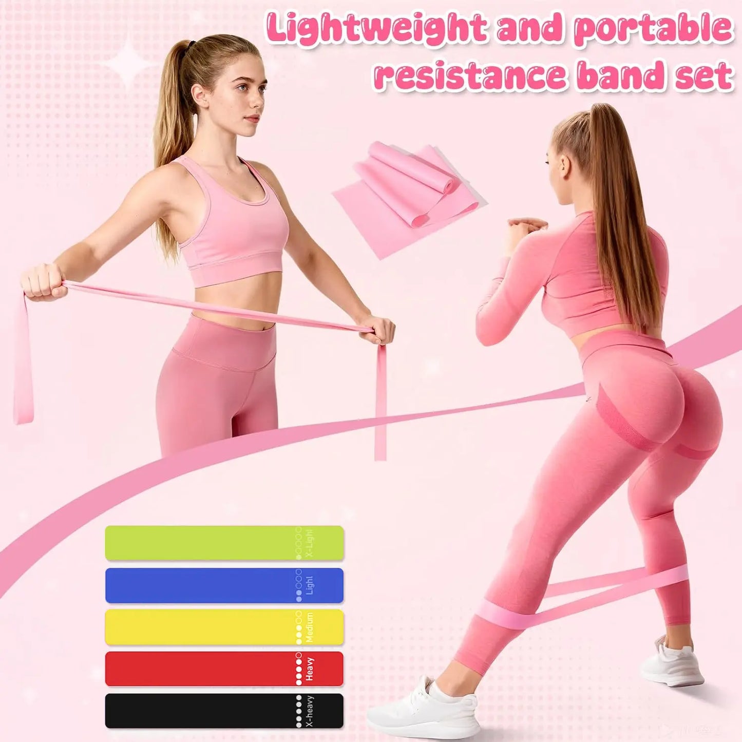 Women'S Pilates Ring Set - Equipment, at Gym Equipment, Pilates for Beginners Kit with Yoga Ball & Resistance Bands for Core Strength, Full Body Toning TPE Non-Slip Floor