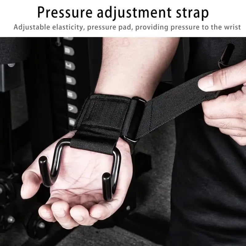2Pcs Fitness Training Hooks, Anti-Slip Wrist Support Hooks, Pull-Up Assistance, Strength Training, Thickened Wrist Guards, Gym Equipment, Wrist Cuffs Gym, Workout Accessories