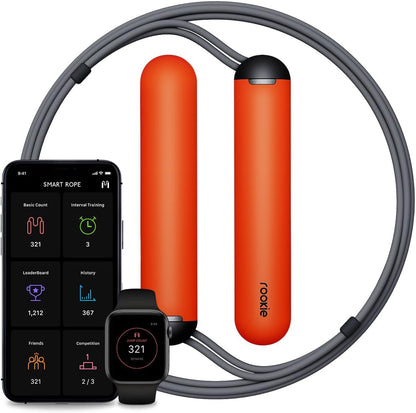 Smart Rope Rookie – Smart Jump Rope with Counter & App, Bluetooth Fitness Tracker, Adjustable Jump Rope for Weight Loss, Cardio, HIIT & Home Workouts