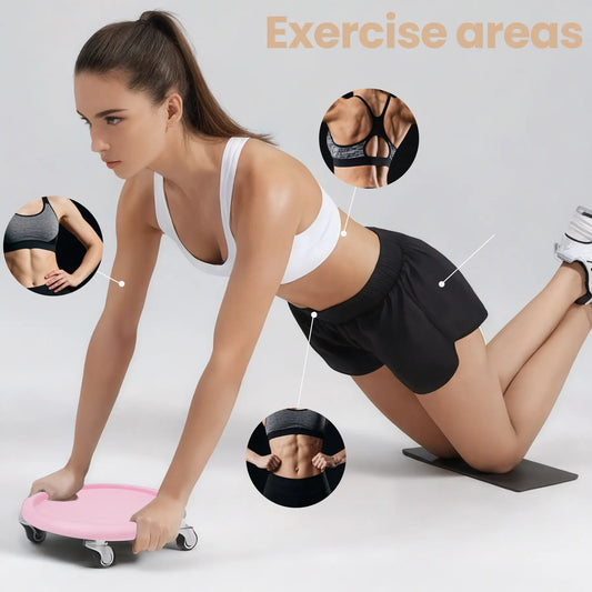 KYOUBY Ab Rollers Abdominal and Core Coaster Strength Workout Trainer with 4 Rollers Ab Rollers Wheel Exercise Equipment for Home