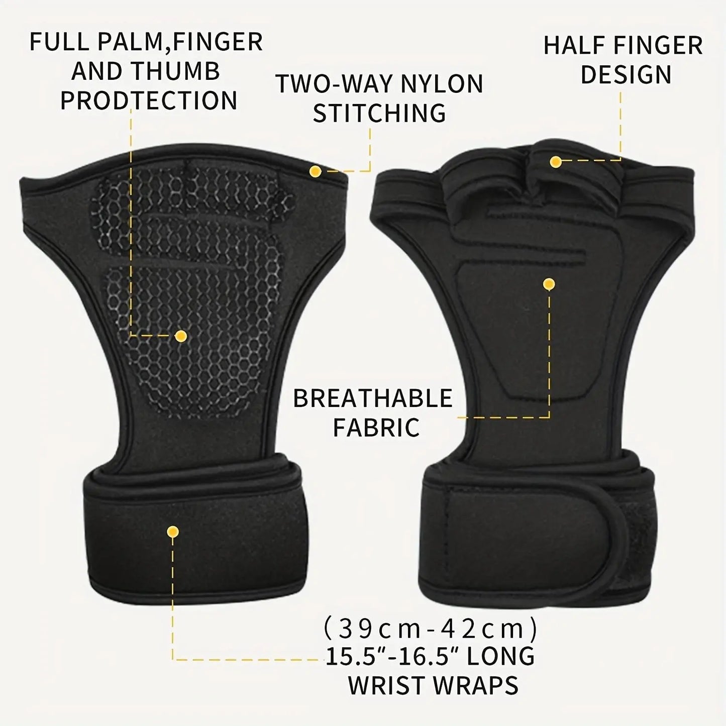 Weight Lifting Training Gloves, 1 Pair Anti-Slip Strength Training Gloves, Sports Gloves for Men & Women, Fitness Accessories, Workout Accessories, Gym Accessories