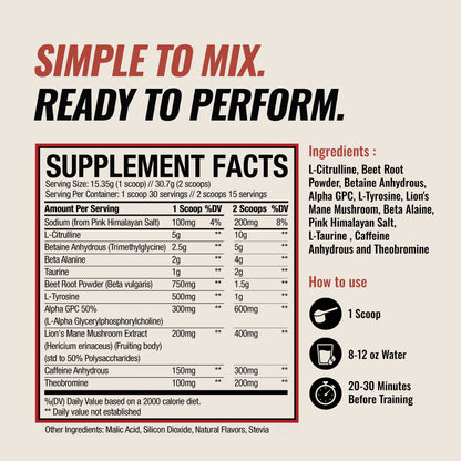 Based Vitality Pre-Workout Strawberry Lemonade
