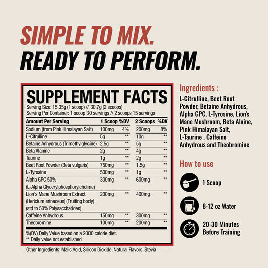 Based Vitality Pre-Workout Strawberry Lemonade