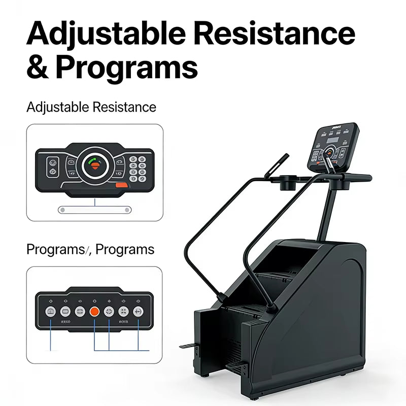 Epsonlove High Quality Smart Stair Climbing Machine Wireless Charging LED Panel Stable Durable Commercial Aerobic Fitness