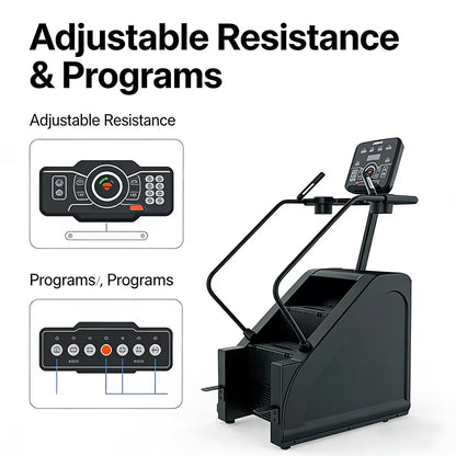 Epsonlove High Quality Smart Stair Climbing Machine Wireless Charging LED Panel Stable Durable Commercial Aerobic Fitness