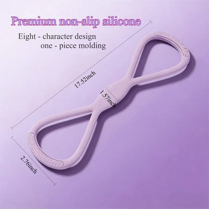 Figure 8 Elastic Resistance Band with Handles, Silicone Stretch Band for Home Use & Daily Outdoor Stretching