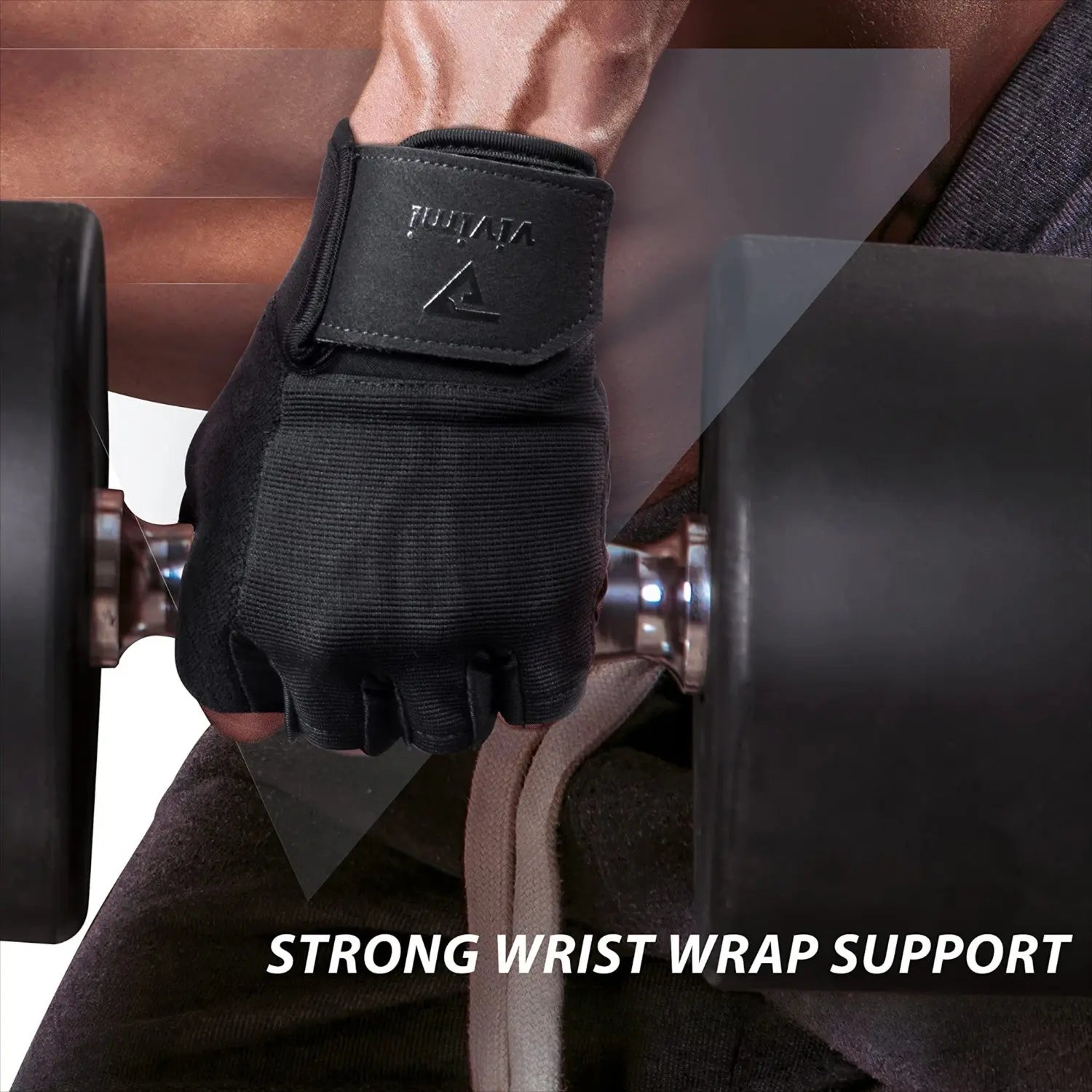Breathable Half Finger Gym Gloves, Random Print Lightweight Non-Slip Workout Gloves with Wrist Support, Durable Unisex Training Gloves for Weightlifting, Cycling & Daily Fitness, Fitness Accessories