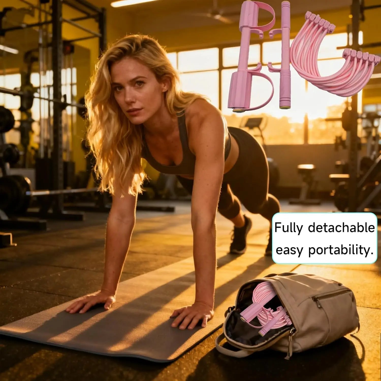 3-In-1 Multifunction Pedal Resistance Band - Elastic Sport Band for Abdominal Training, Stretch Tool & Home Gym Exercise Equipment for Full-Body Working Out, Sit-Ups, Yoga, Abdominal Training Band, Stretch Bands