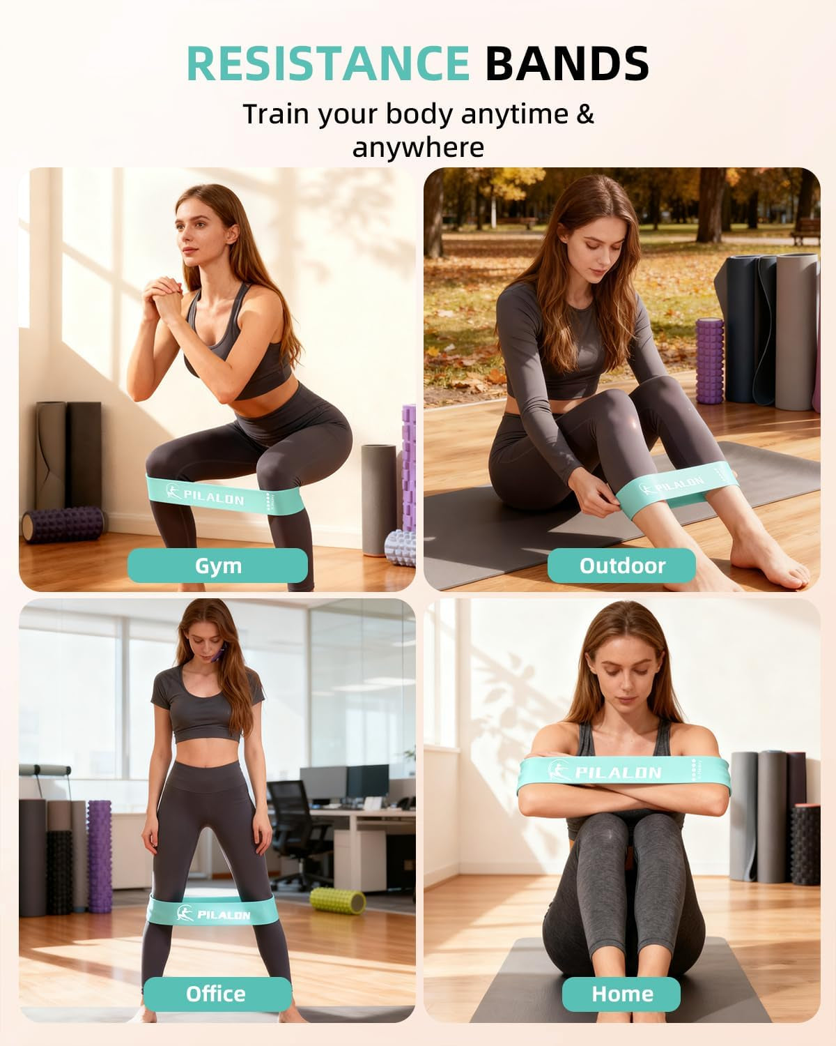 Pilates Ring Set - Studio-Grade Anti-Deformation Pilates Kit - Pilates Equipment for Home Workout - 14'' Pilates Ring, Pilates Ball, 2 Dumbbells, 5 Resistance Bands for Toning Arms, Thighs