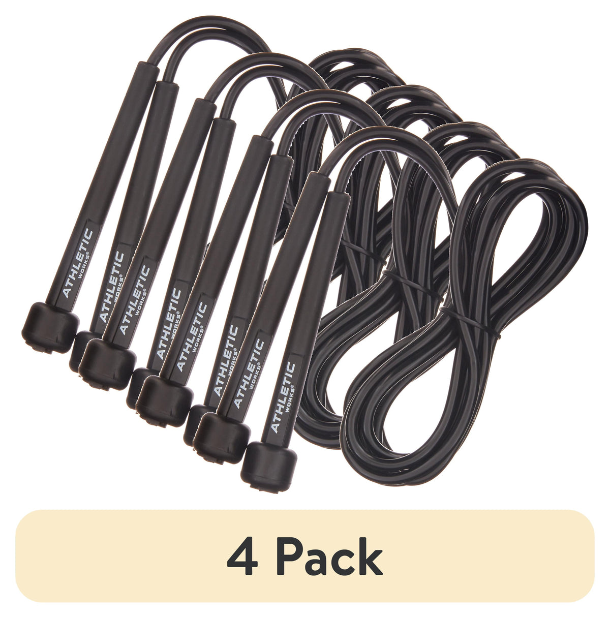 Weighted Jump Rope, Adjustable up to 9 Ft, Black