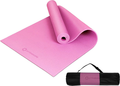 Yoga Mat with Carry Strap for Yoga Pilates Fitness and Floor Workout at Home and Gym Non-Slip 9 Colors