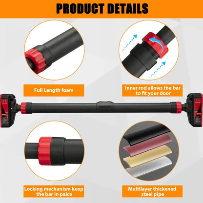 Pull up Bar for Doorway with Level Meter & Anti-Slip Design - Adjustable No Screws Chin up Bar for Home Gym, 440 LBS Max Load, for Strength Training
