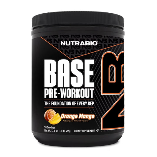 Base Pre-Workout Powder- 200Mg Caffeine- Endurance, Pump, Clean Pre-Workout -30 Servings - Orange Mango