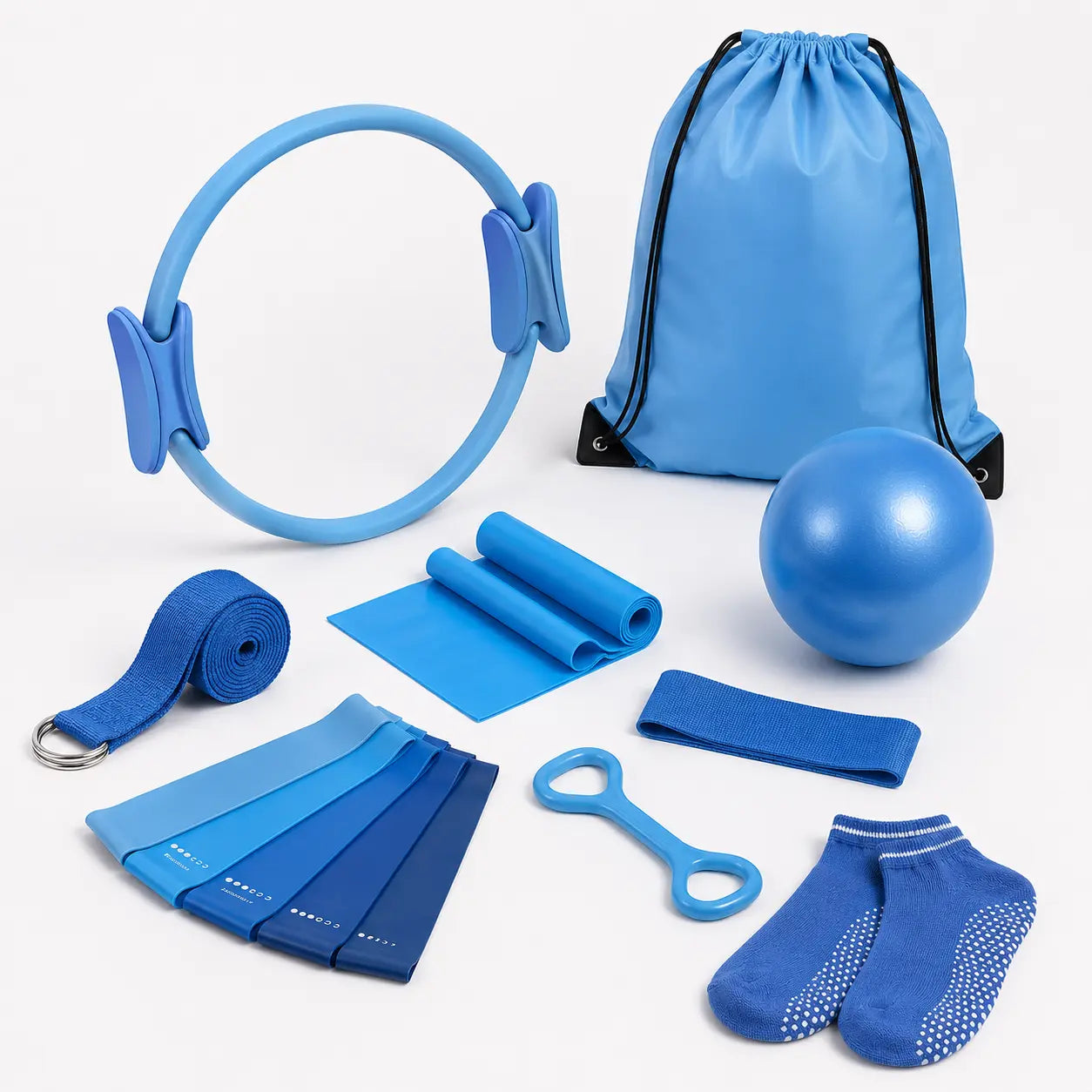 Women'S 3-In-1 Portable Pilates Ring Set - Includes Mini Ball, Durable Stretching Band - Home Yoga & Pilates Workout Sports Equipment, Yoga Accessories, Portable Pilates Equipment