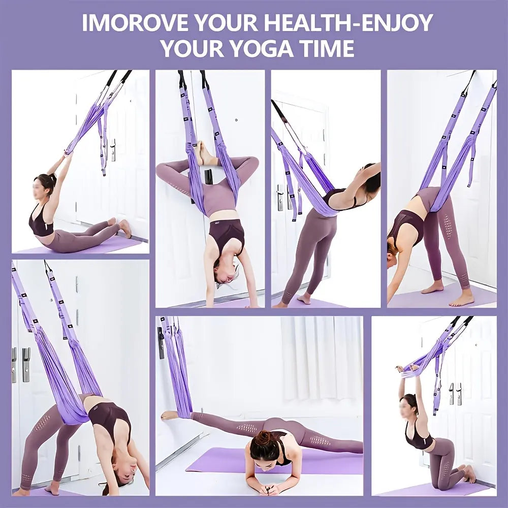 Ladies Aerial Yoga Stretch Band - Heavy Duty Resistance Band for Waist, Back and Leg Training, Pilates and Fitness Workouts Yoga Equipment Premium Elastic Band